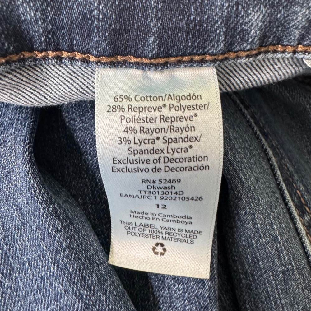 Time and Tru Womens High Rise Bootcut western Jeans Dark Wash Blue Size 12 - Picture 7 of 7